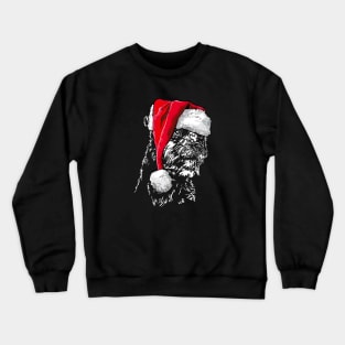 Funny Border Terrier Santa Christmas dog mom Crewneck Sweatshirt